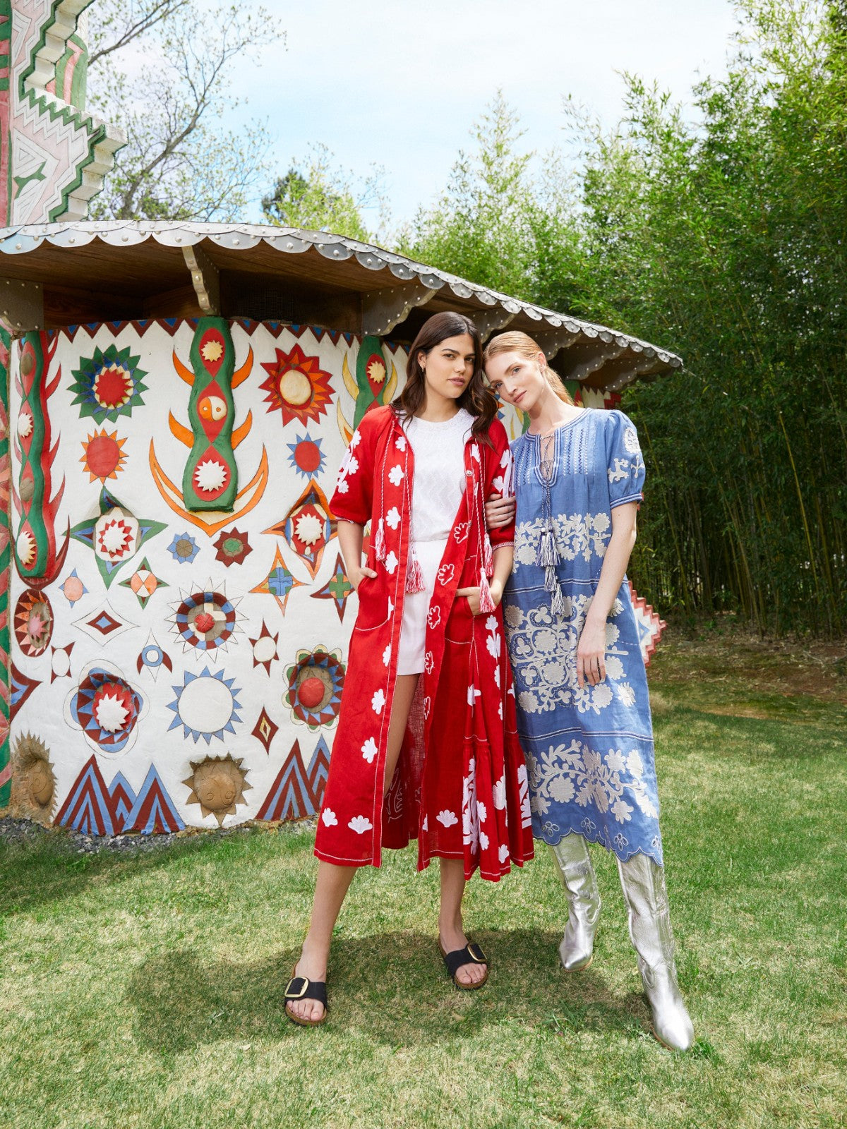 Matisse Embroidered Ukrainian Dress | Red/White Matisse Embroidered Ukrainian Dress | Red/White