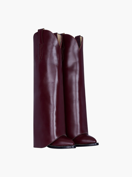 Exclusive Basic Cowboy Boots | Burgundy