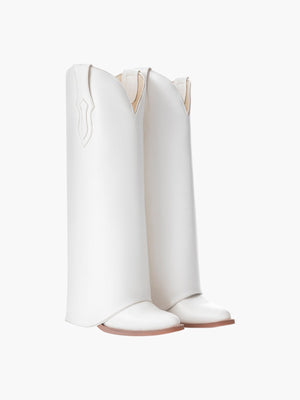 Basic Cowboy Boots | White | Fashionkind