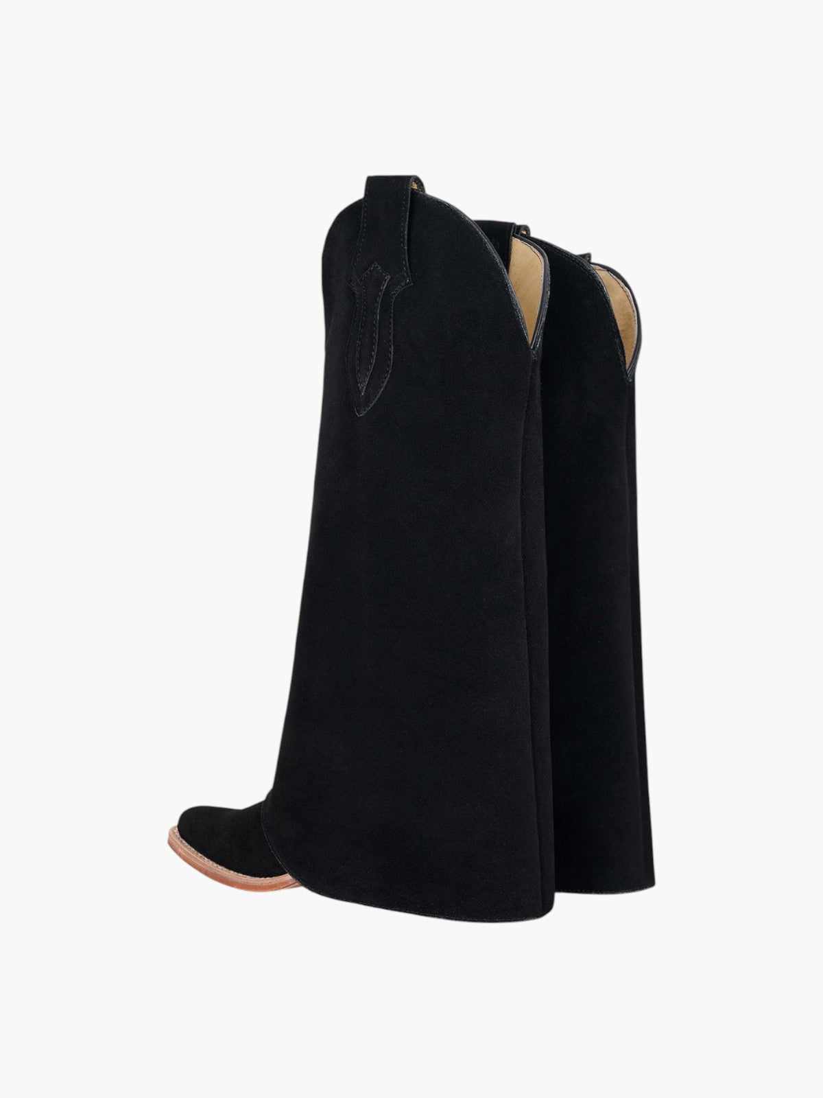 Basic Suede Cowboy Boots | Black