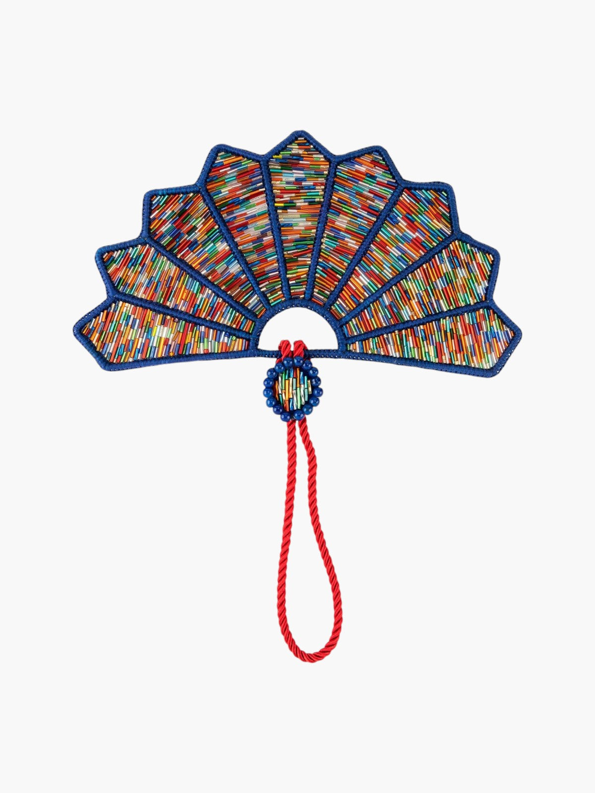 Multicolor Bugle Beads Fan Multicolor Bugle Beads Fan