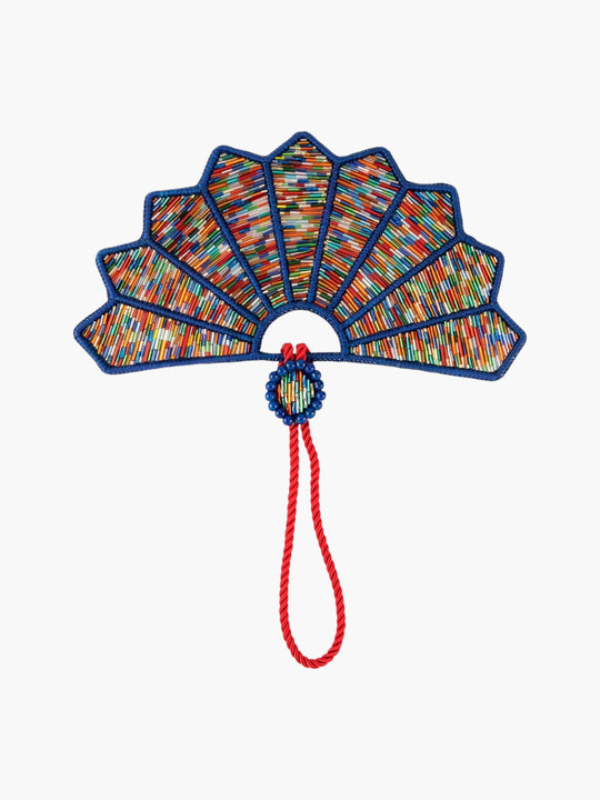 Multicolor Bugle Beads Fan