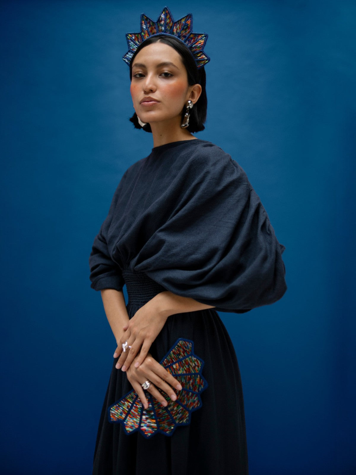 Multicolor Bugle Beads Headpiece Multicolor Bugle Beads Headpiece