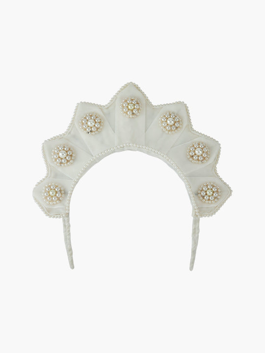 Star Shaped Velvet Pearl Headpiece