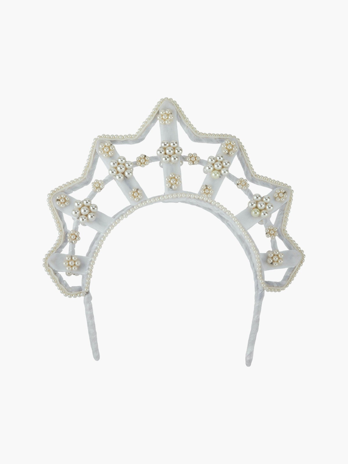 Star Shaped Pearl Velvet Headpiece