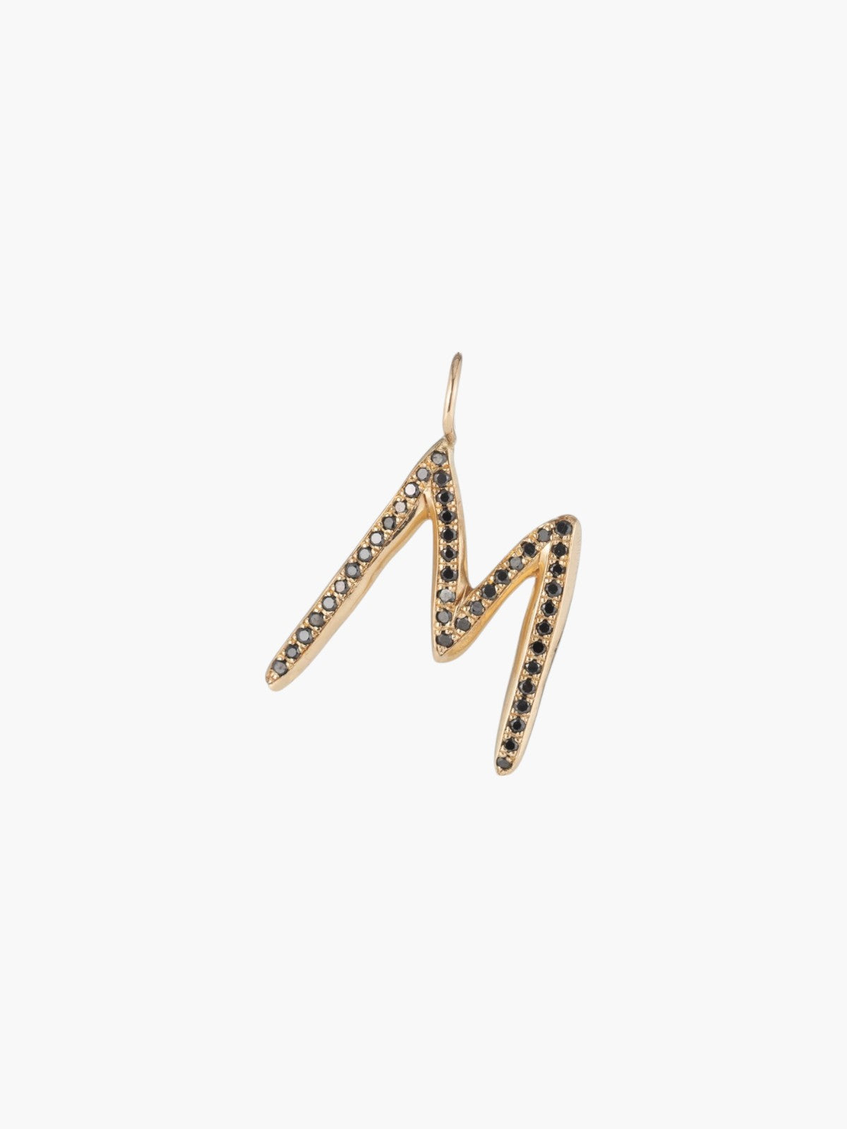 Black Diamond Pavé Raw Letter | Gold Black Diamond Pavé Raw Letter | Gold