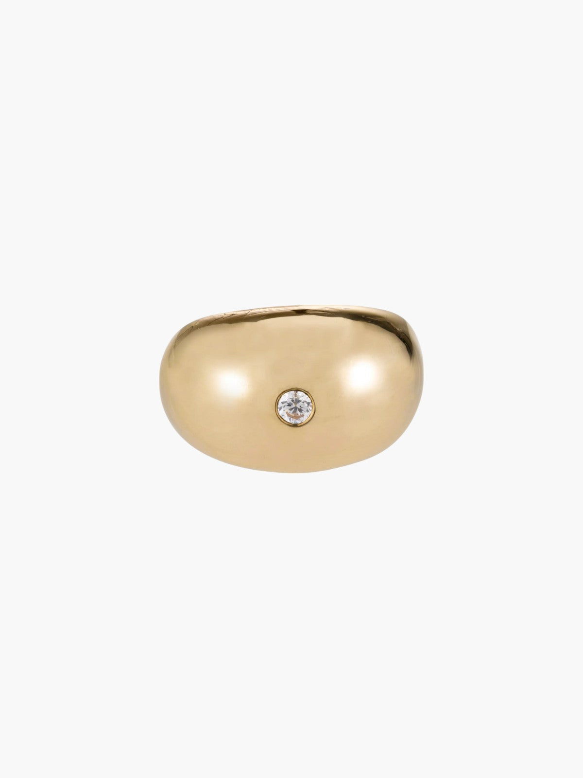 Dome Ring with Diamond | Gold