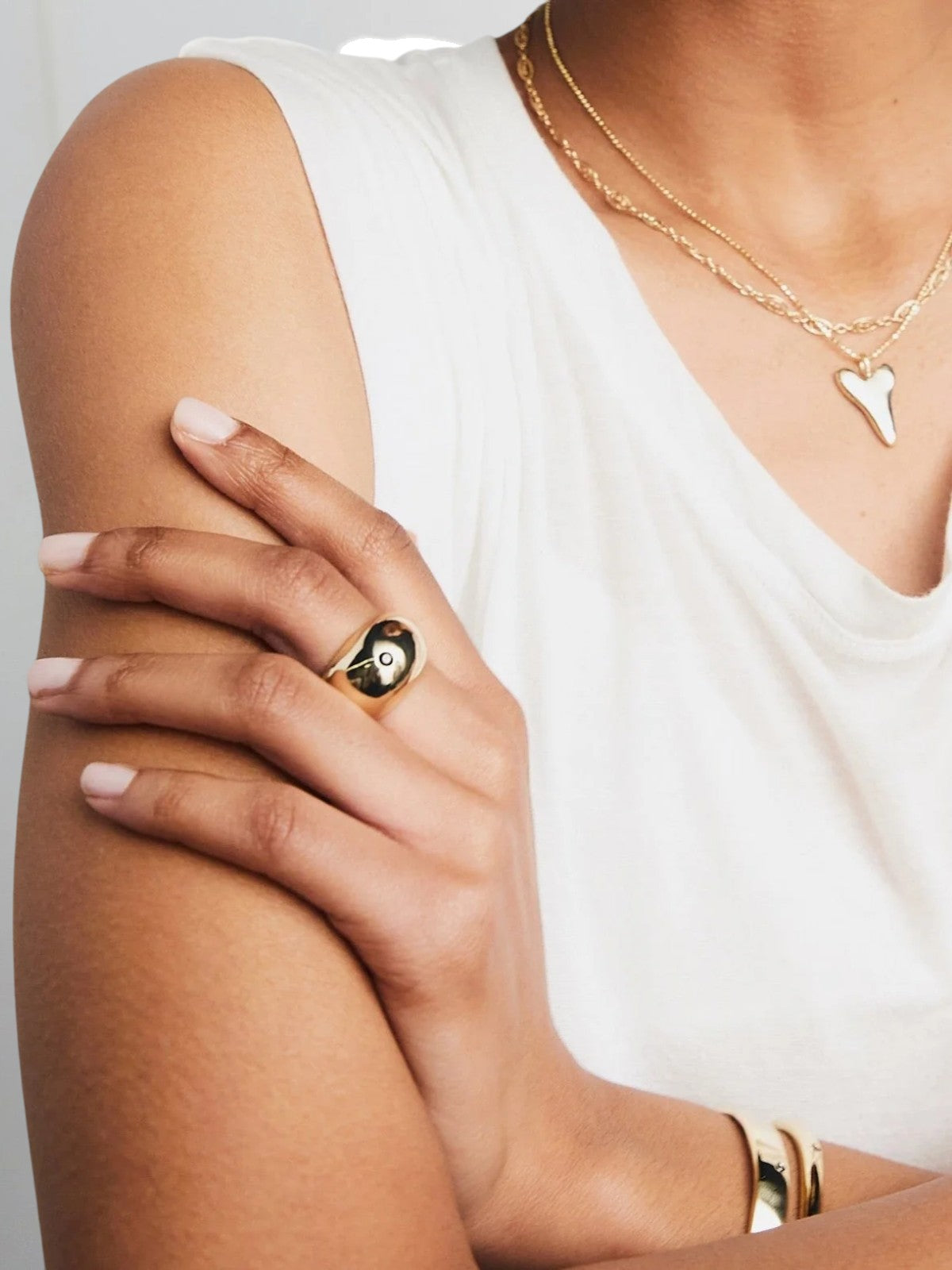 Dome Ring with Diamond | Gold