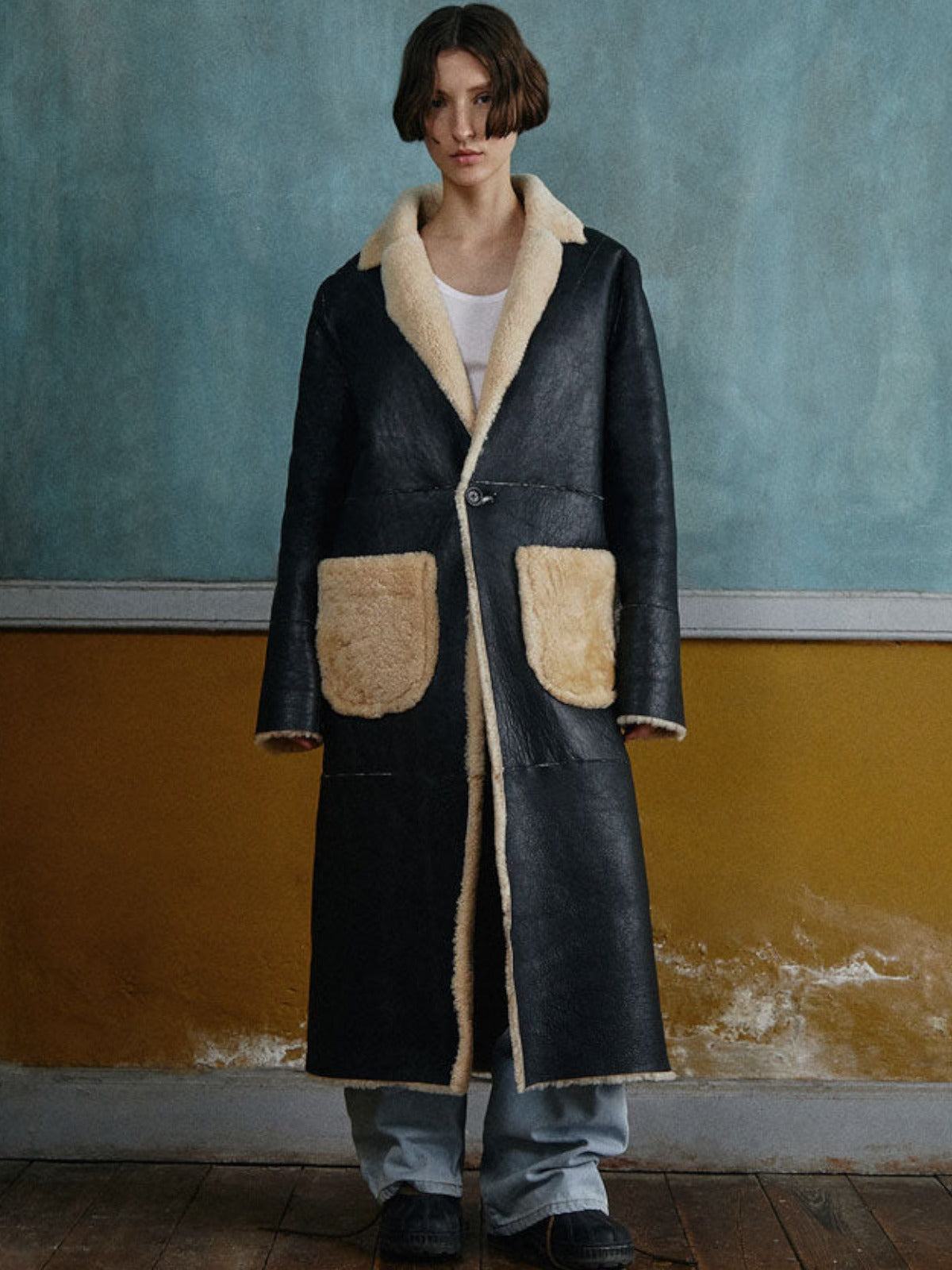 Flex Coat | Black/Beige Flex Coat | Black/Beige