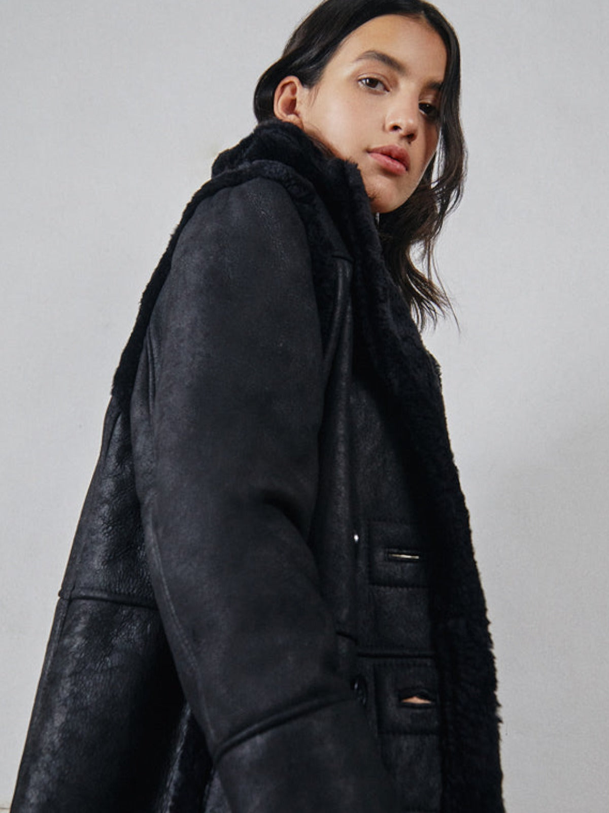 Neon Long Coat | Black Neon Long Coat | Black