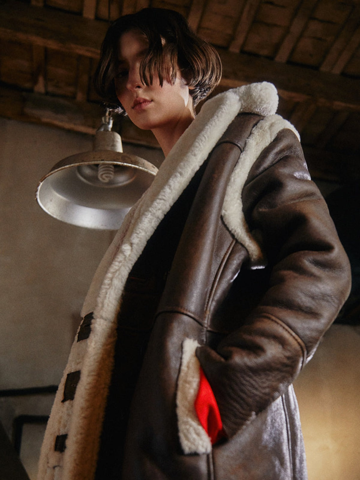 Neon Long Coat | Brown