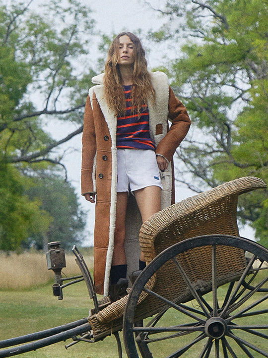 Neon Long Coat | Light Brown