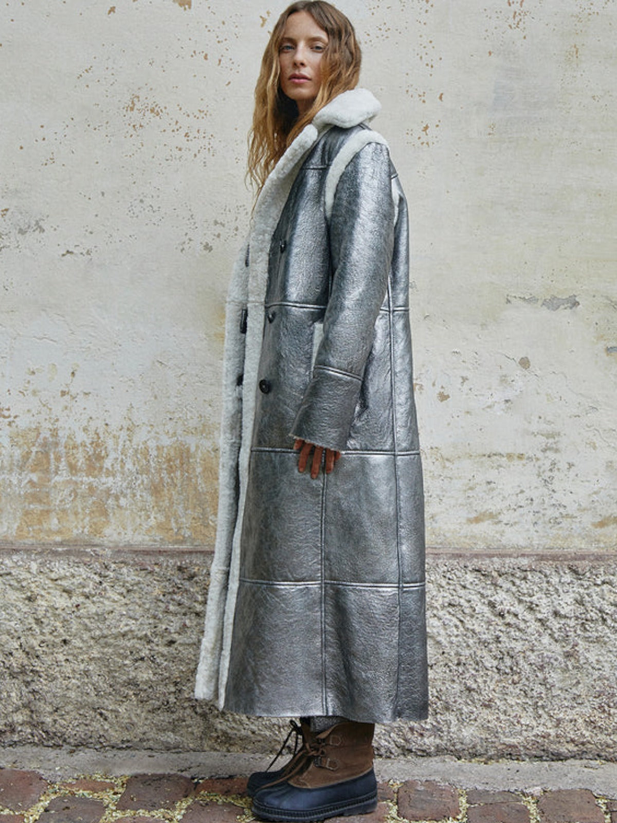 Neon Long Coat | Silver