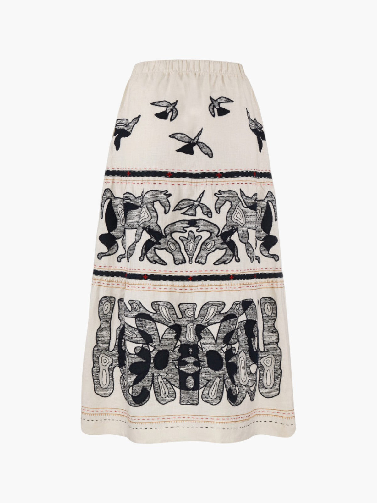 Animal Realm Long Skirt | Ivory Animal Realm Long Skirt | Ivory