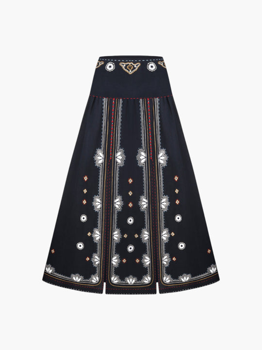 Check Mate Skirt | Navy Blue