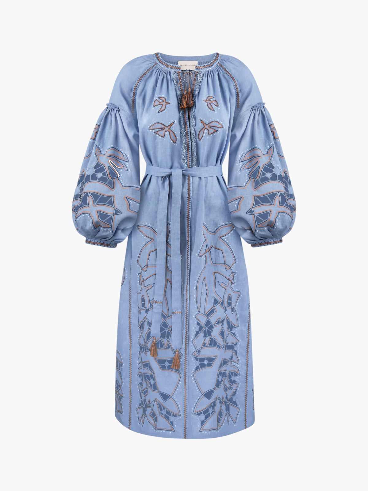 My Sleeping Gypsy | Flying Home Midi Dress | Pale Blue