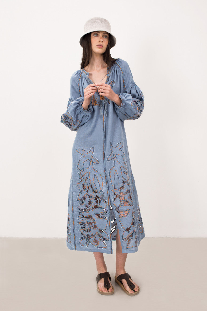 Flying Home Midi Dress | Pale Blue Flying Home Midi Dress | Pale Blue