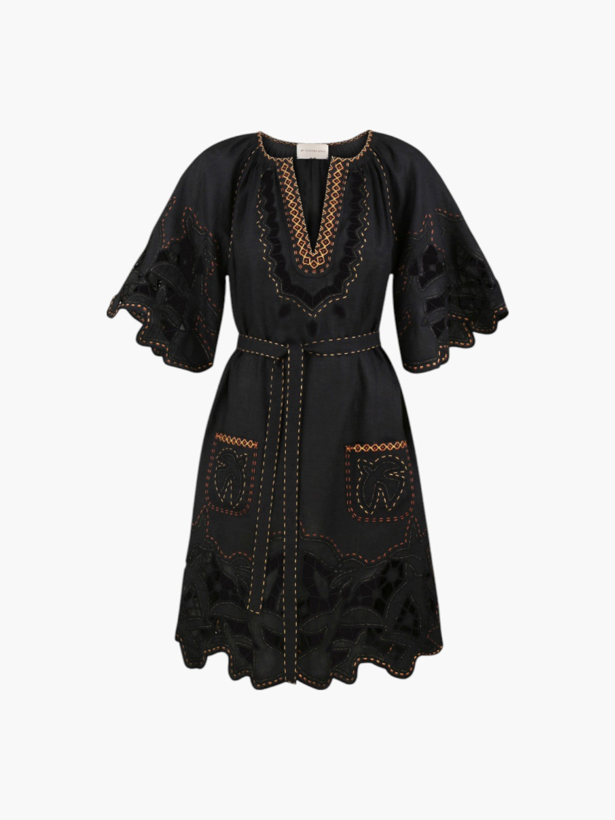 slim fit dress slacks My Sleeping Gypsy | Flying Home Short Dress | Black