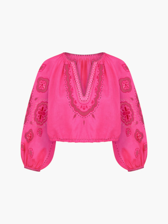 Merezhivo Blouse | Fuchsia
