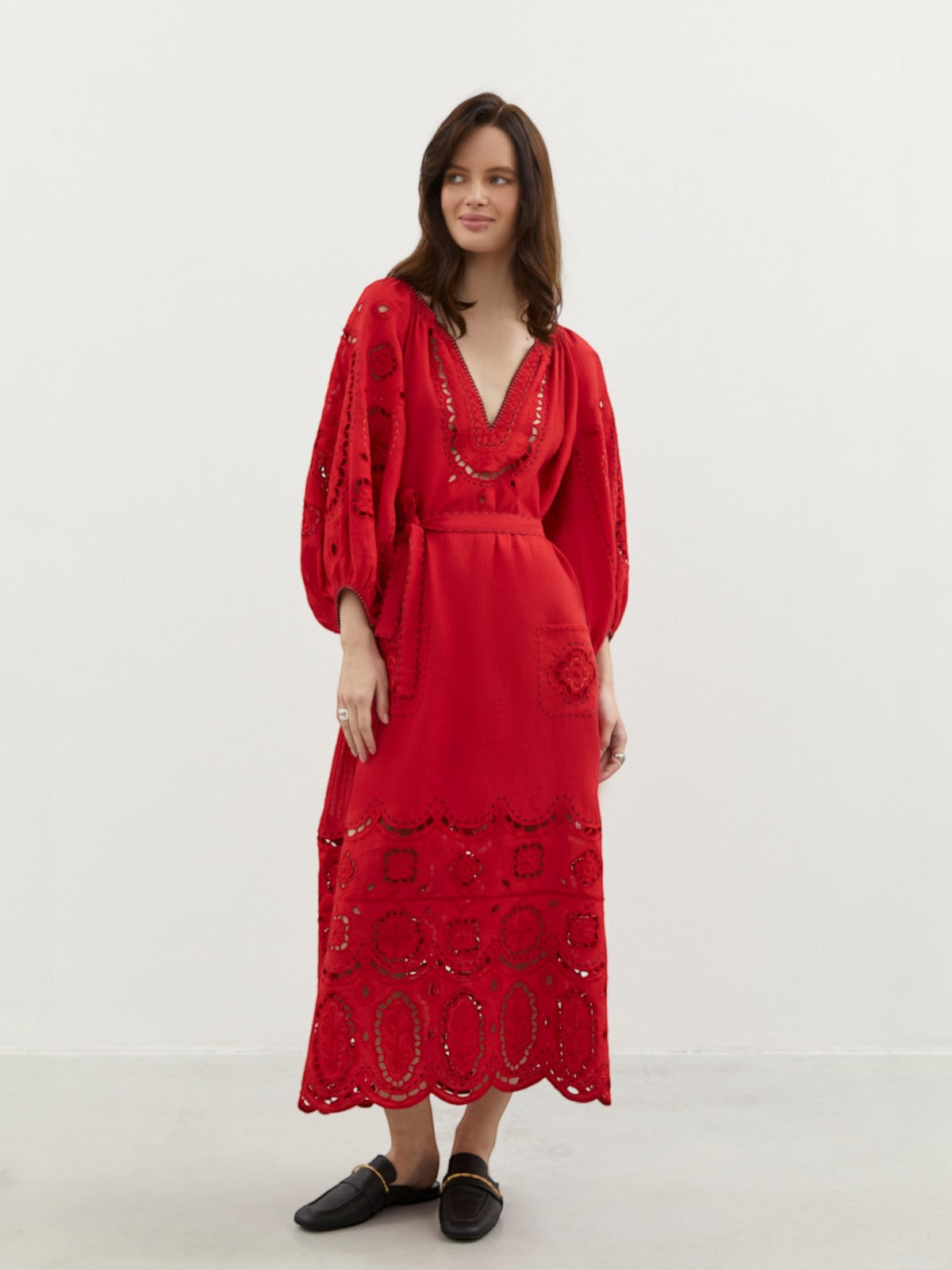 Merezhivo Long Dress | Red