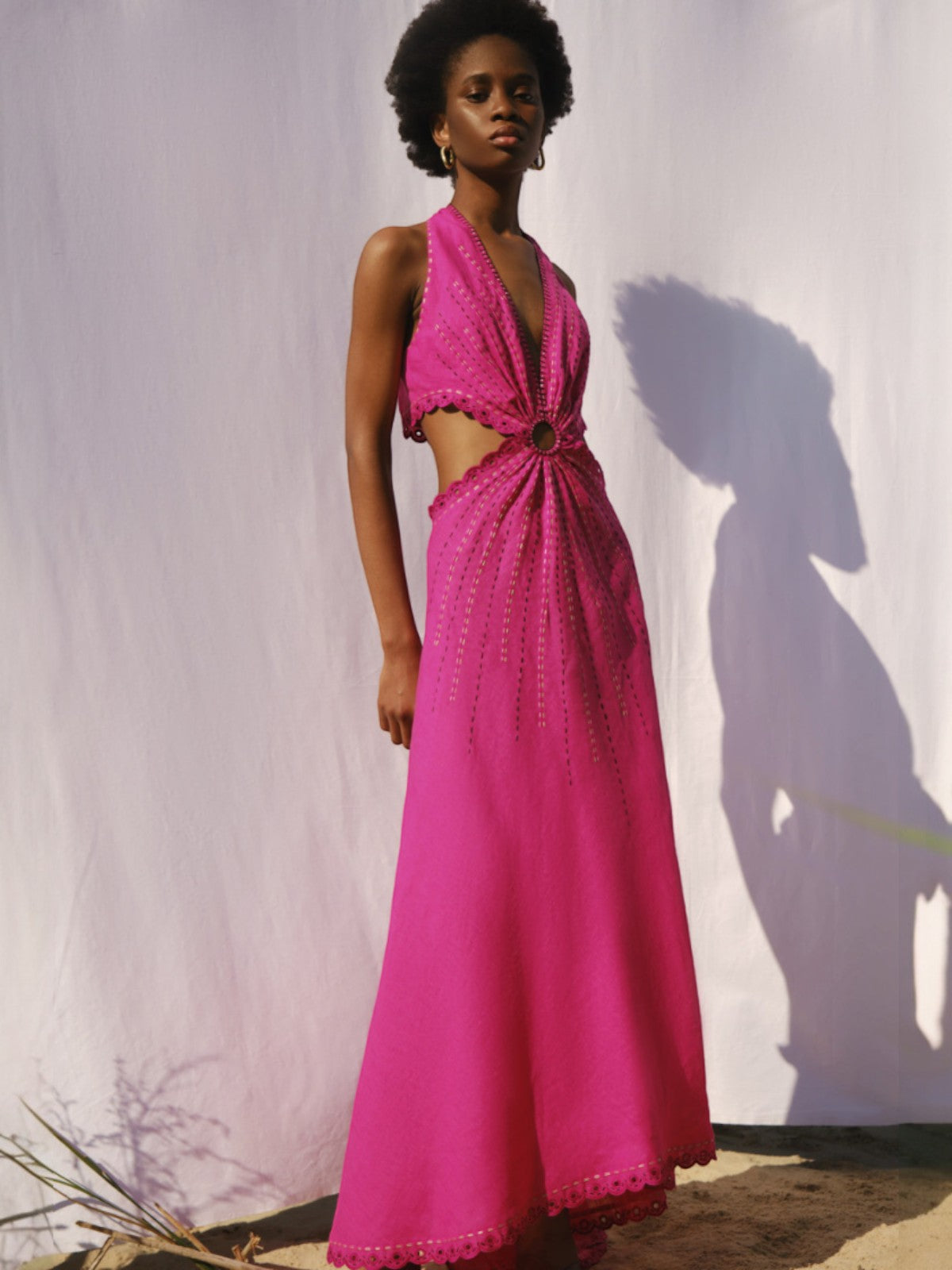 Merezhivo Long Ring Dress | Fuchsia Merezhivo Long Ring Dress | Fuchsia
