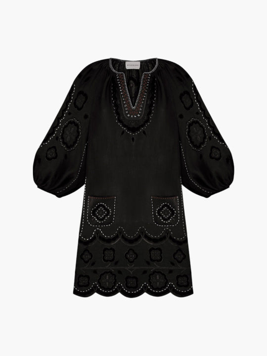 Merezhivo Short Dress | Black