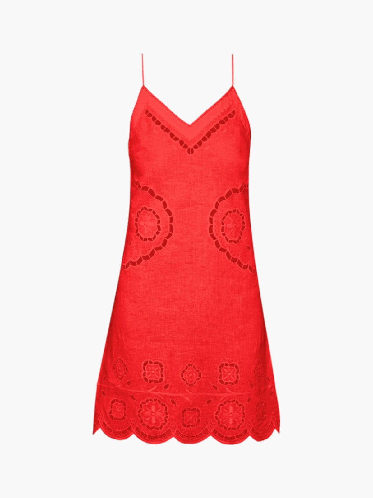 Merezhivo Strap Short Dress | Red