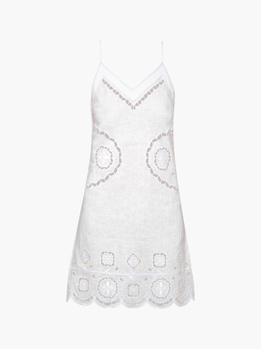 Merezhivo Strap Short Dress | White