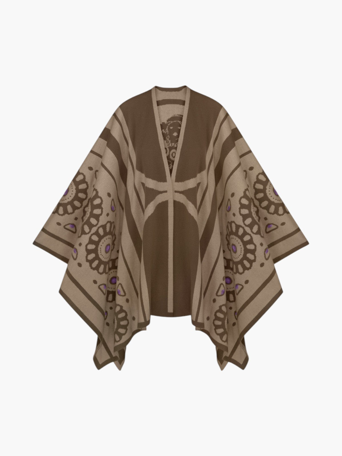 Modern Muse Poncho | Brown Raffia