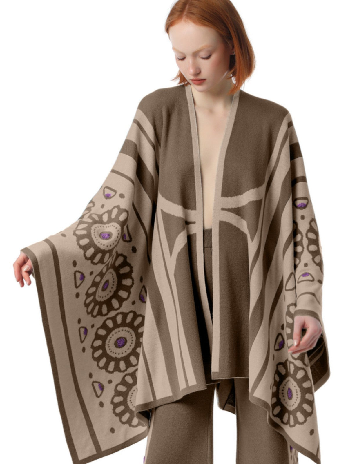 Modern Muse Poncho | Brown Raffia Modern Muse Poncho | Brown Raffia