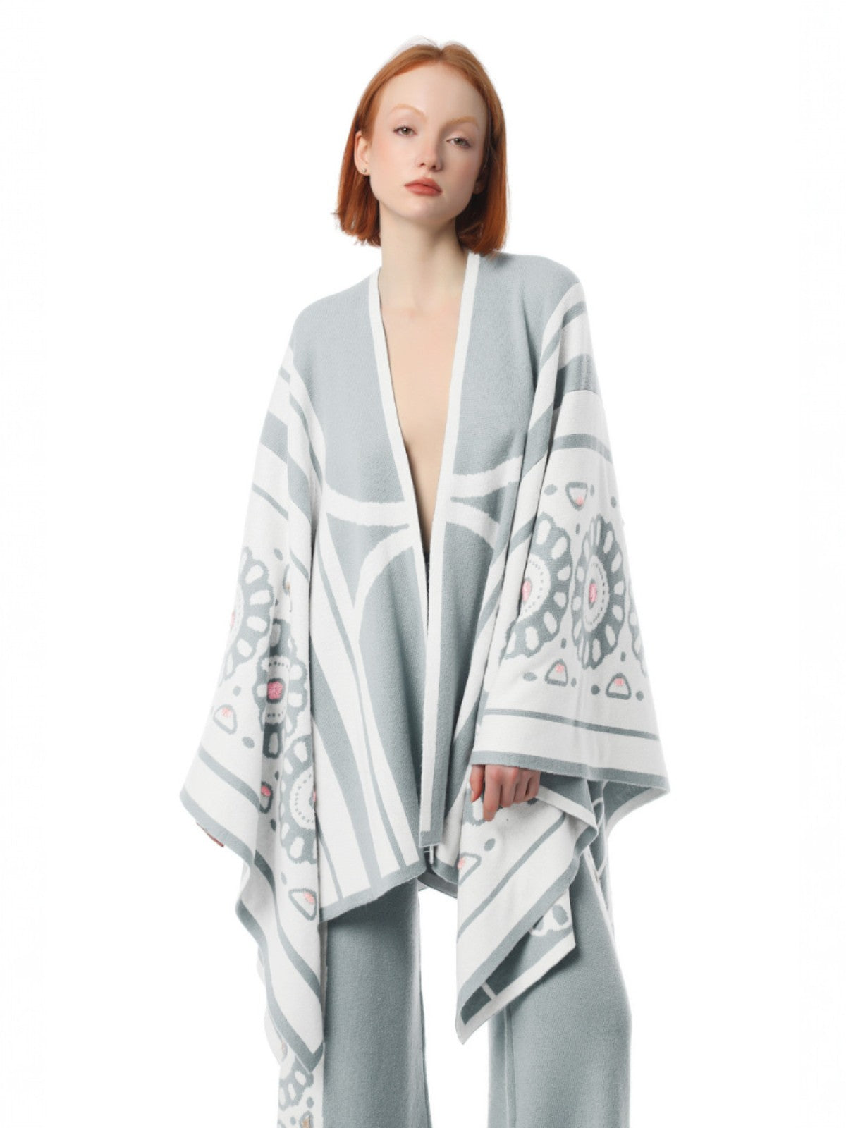 Modern Muse Poncho | Light Grey/White Ice Modern Muse Poncho | Light Grey/White Ice