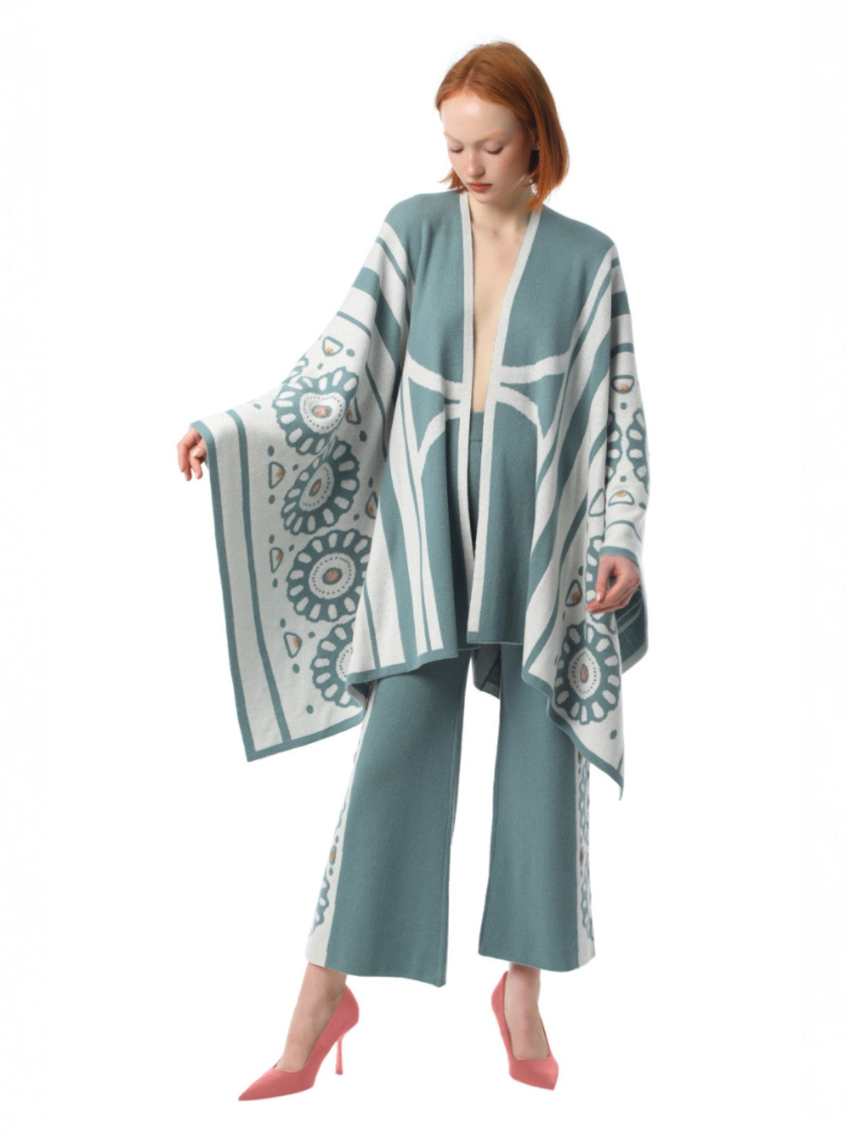 Modern Muse Poncho | Sage/White Ice Modern Muse Poncho | Sage/White Ice