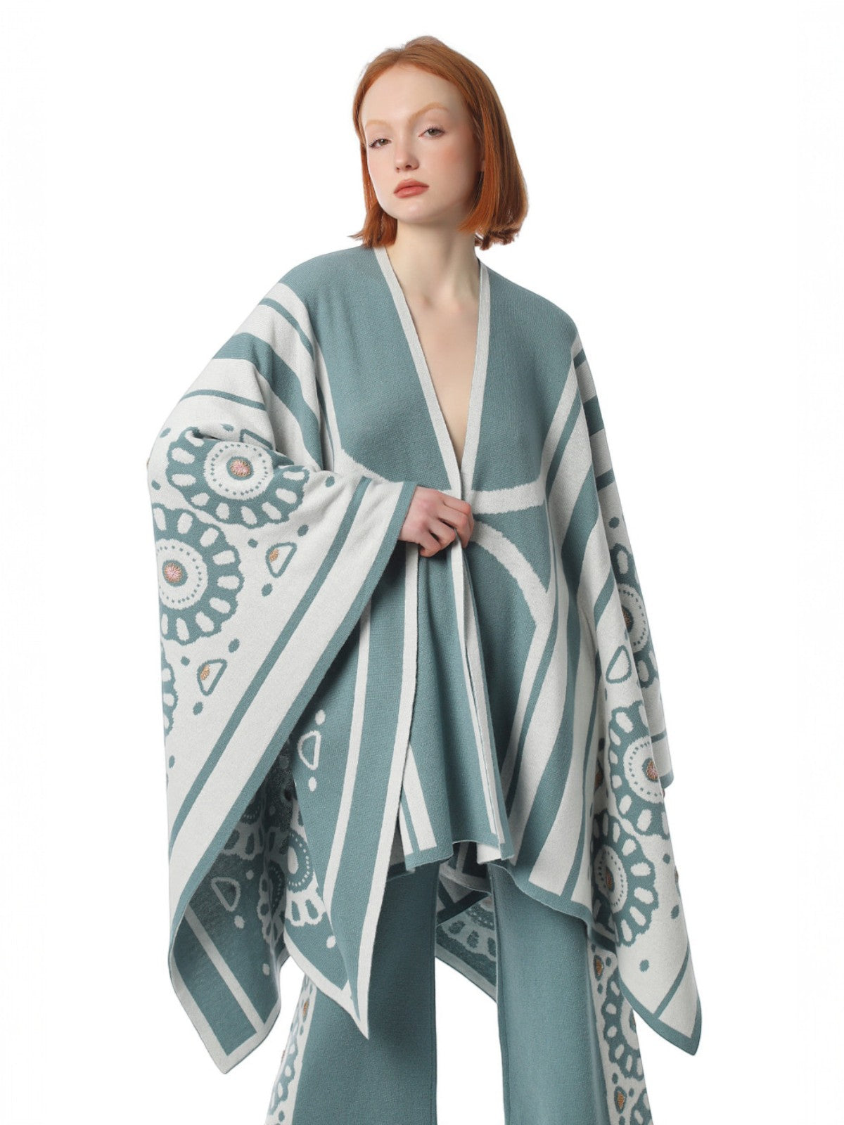 Modern Muse Poncho | Sage/White Ice Modern Muse Poncho | Sage/White Ice