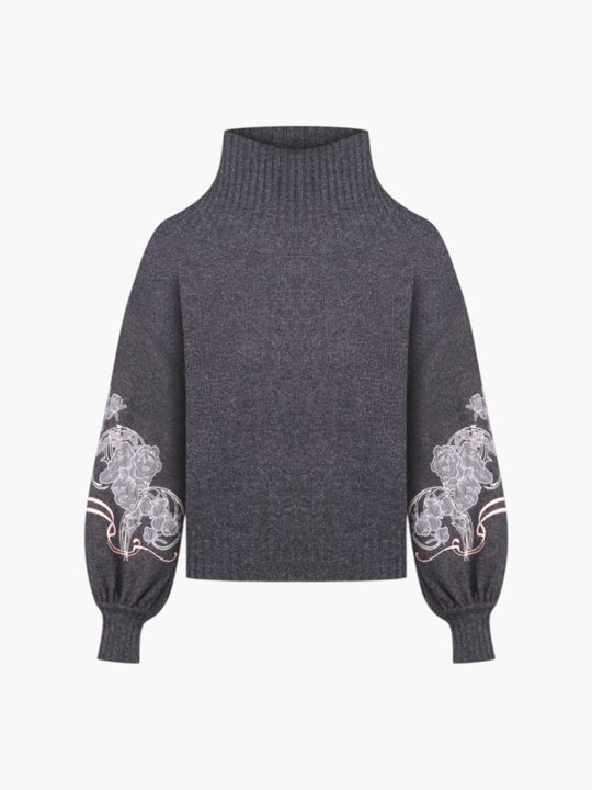 Peonies Jumper | Graphite