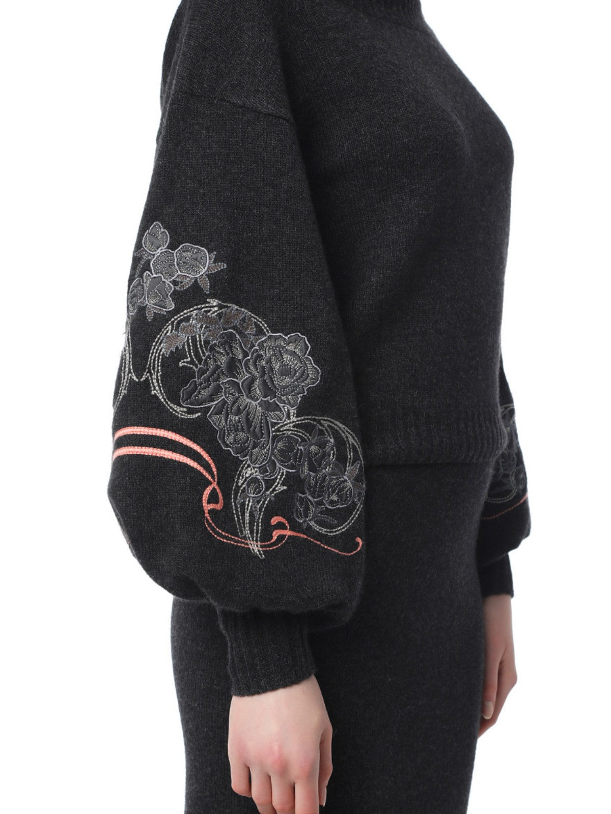 Peonies Jumper | Graphite Peonies Jumper | Graphite