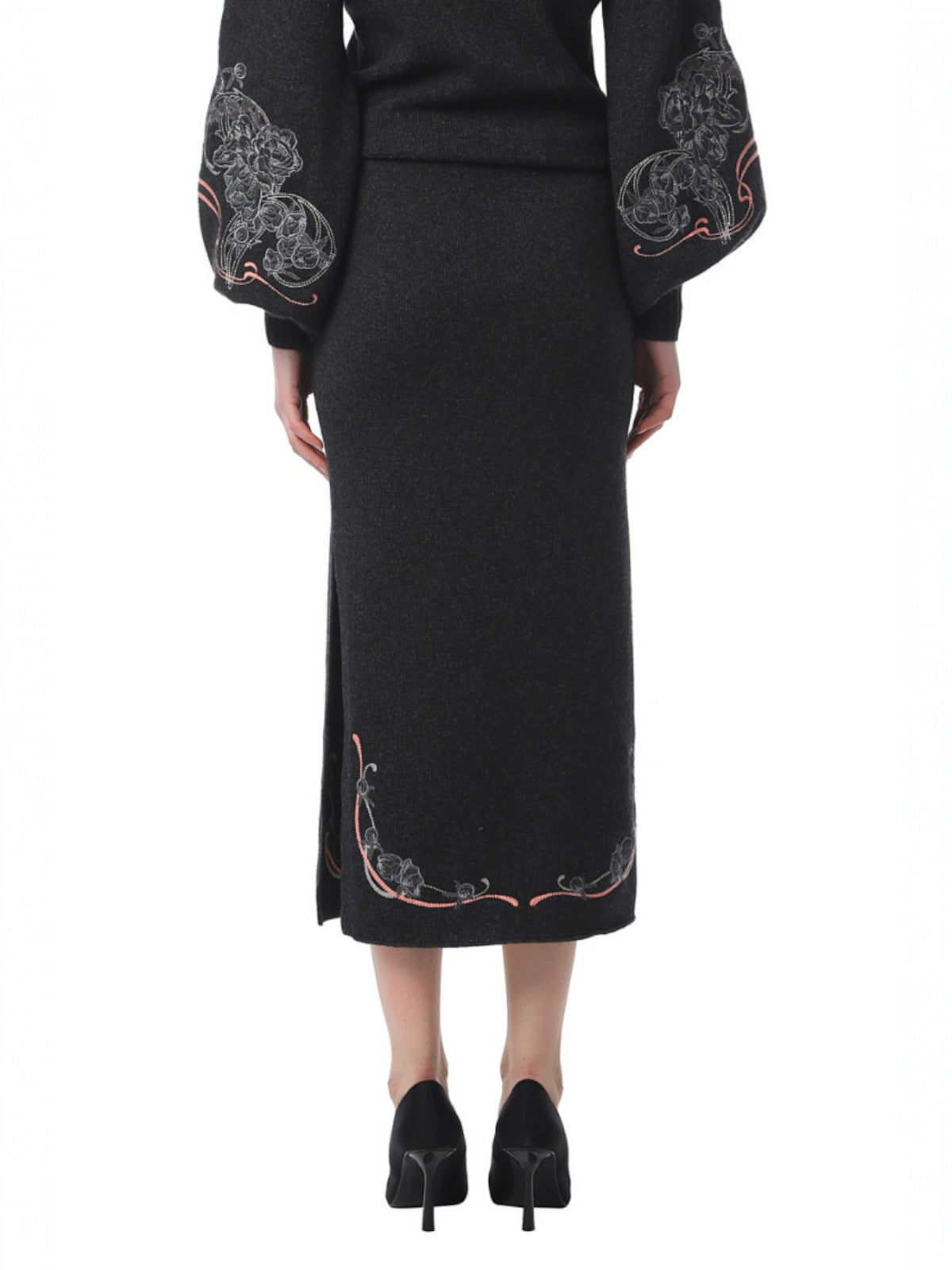 Peonies Skirt | Graphite Peonies Skirt | Graphite