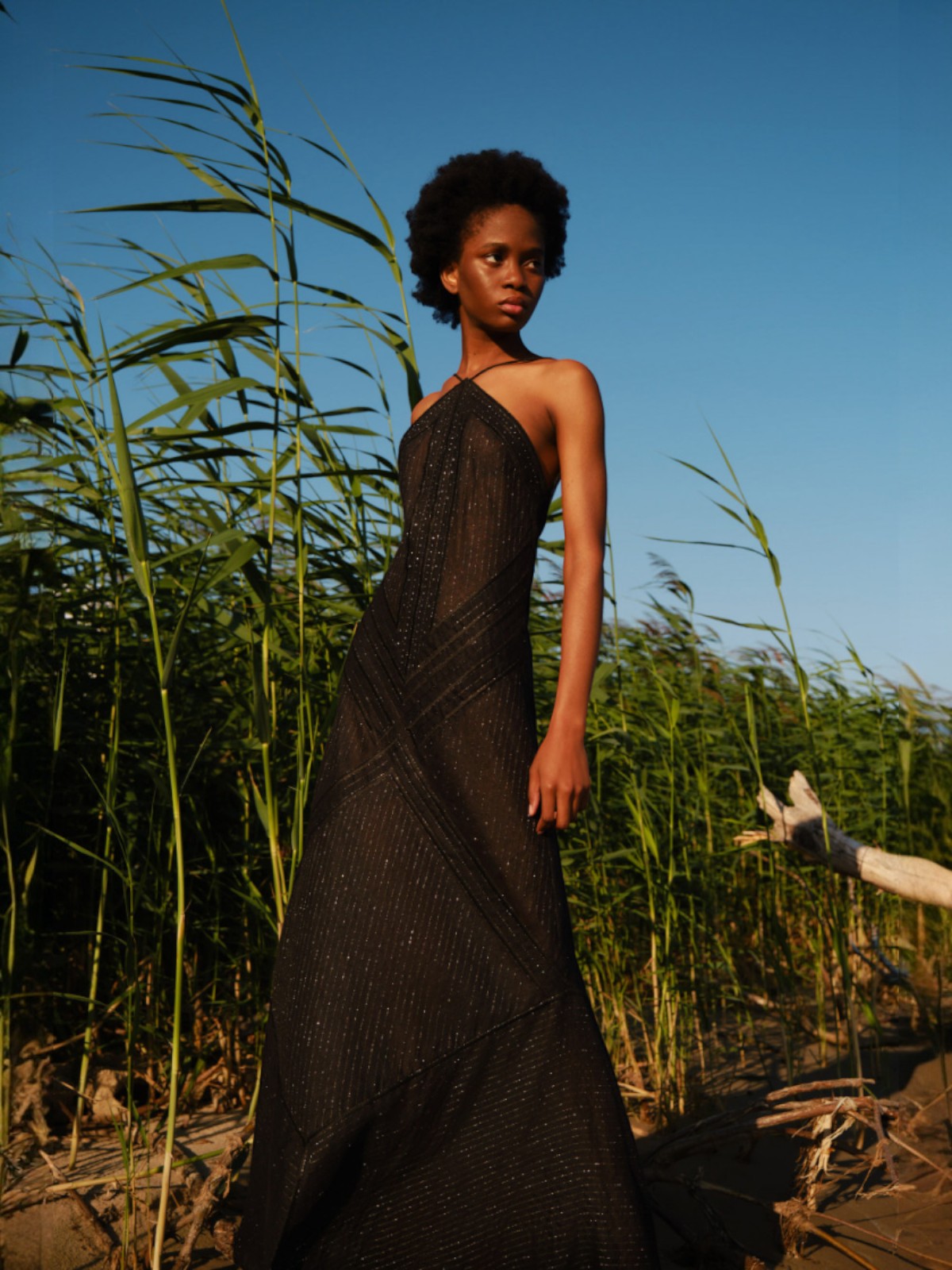 Rain Prayer Long Sarafan | Black Rain Prayer Long Sarafan | Black