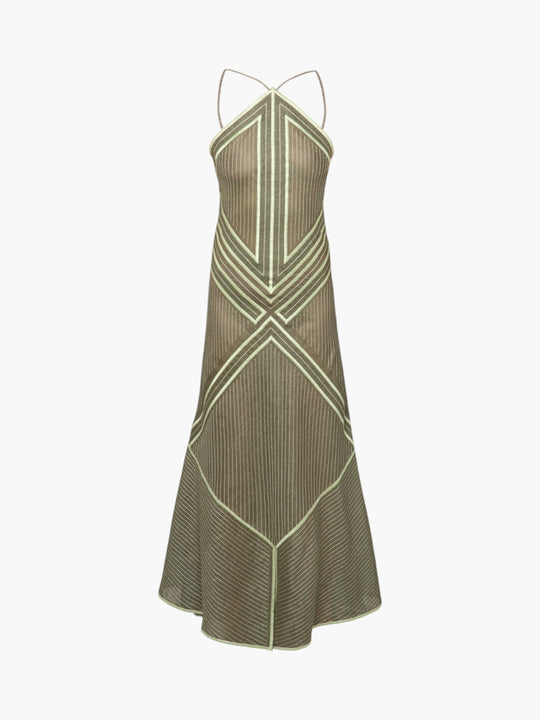 Rain Prayer Long Sarafan | Pale Green