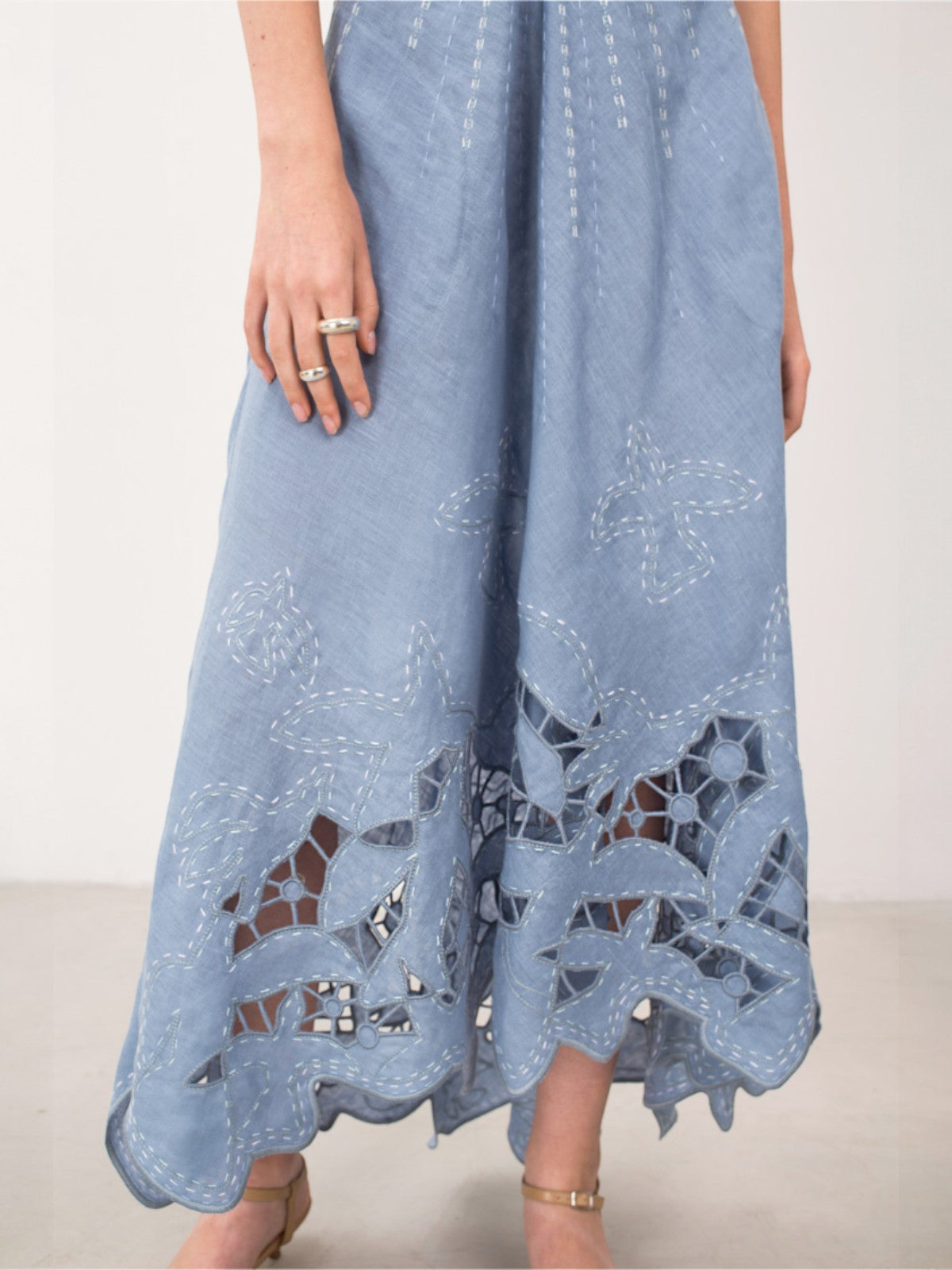 To the Light Long Sarafan Dress | Pale Blue To the Light Long Sarafan Dress | Pale Blue