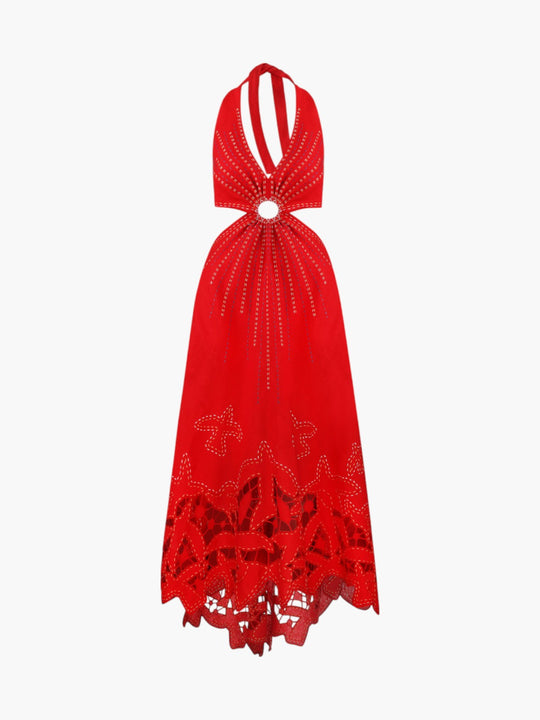 To the Light Long Sarafan Dress | Red