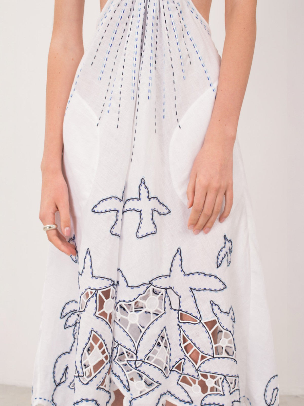 My Sleeping Gypsy | To the Light Short Sarafan Dress | White | Fashionkind My Sleeping Gypsy | To the Light Short Sarafan Dress | White | Fashionkind