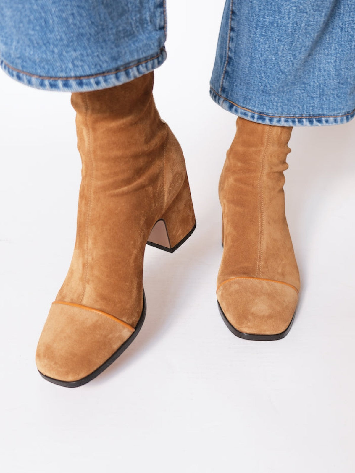 Aria Ankle Boots | Cognac Suede