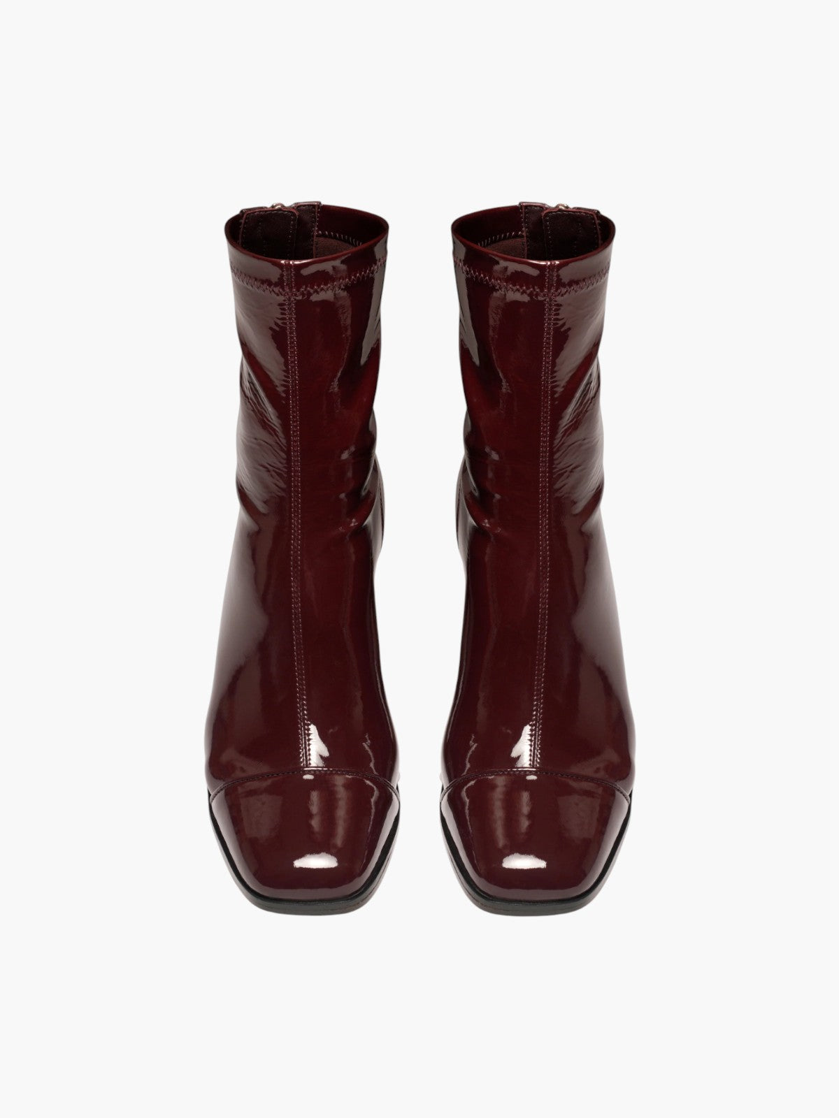 Aria Ankle Boots | Deep Red Stretch Patent Aria Ankle Boots | Deep Red Stretch Patent