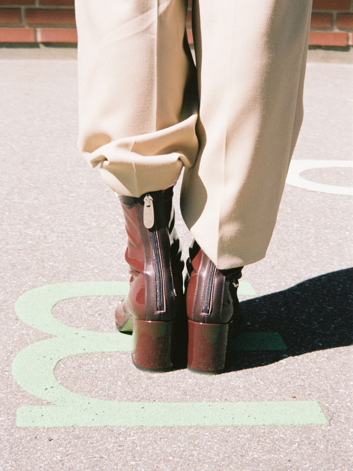 Aria Ankle Boots | Deep Red Stretch Patent Aria Ankle Boots | Deep Red Stretch Patent