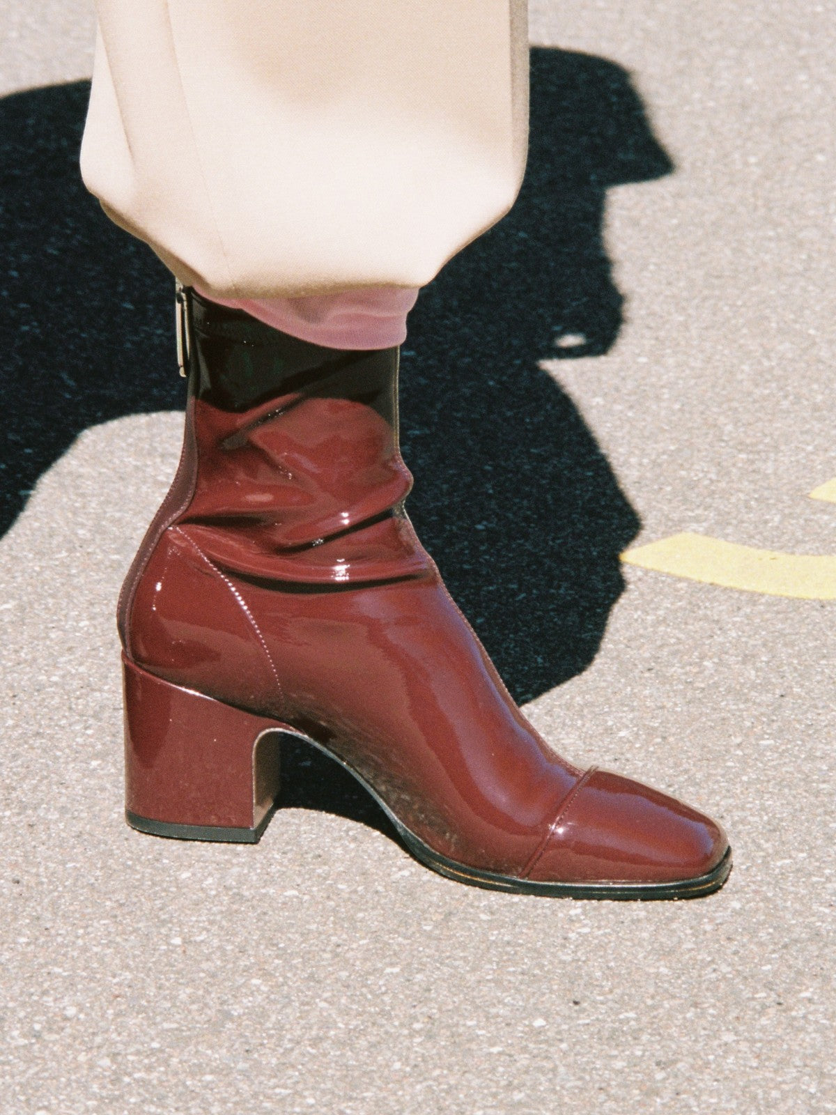 Aria Ankle Boots | Deep Red Stretch Patent Aria Ankle Boots | Deep Red Stretch Patent