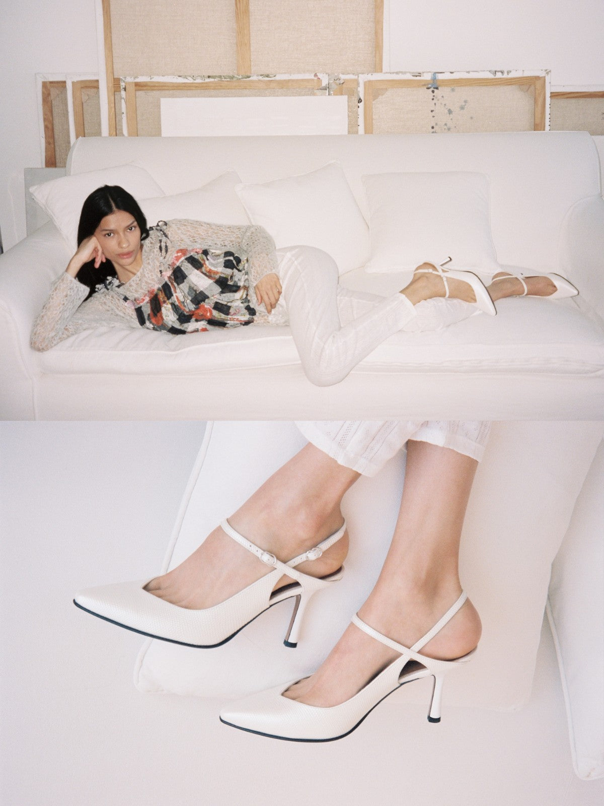 Gattaca Pumps | Embossed White