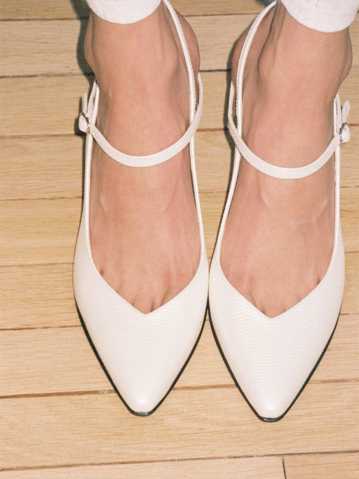 Gattaca Pumps | Embossed White Gattaca Pumps | Embossed White
