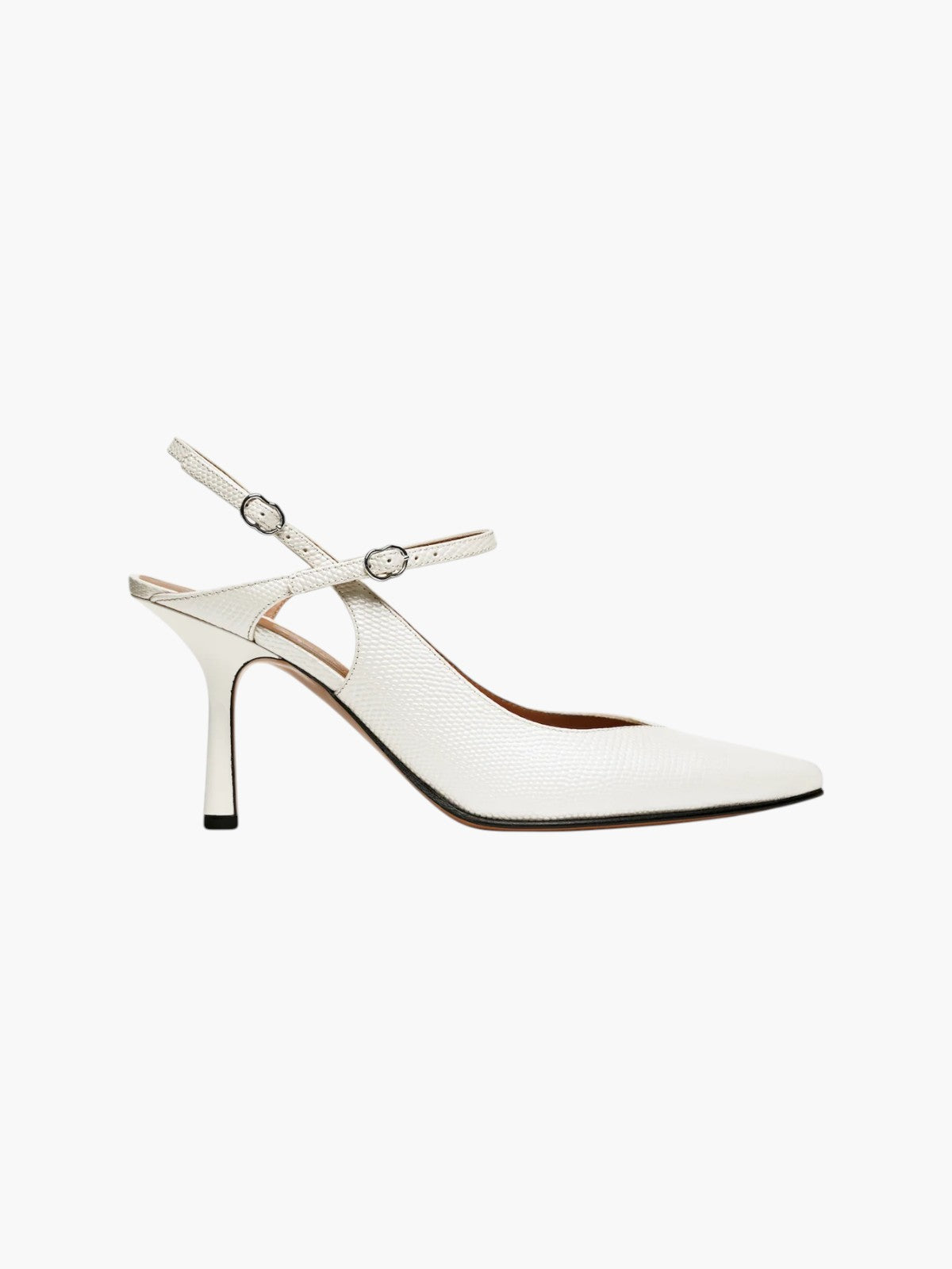 Gattaca Pumps | Embossed White Gattaca Pumps | Embossed White