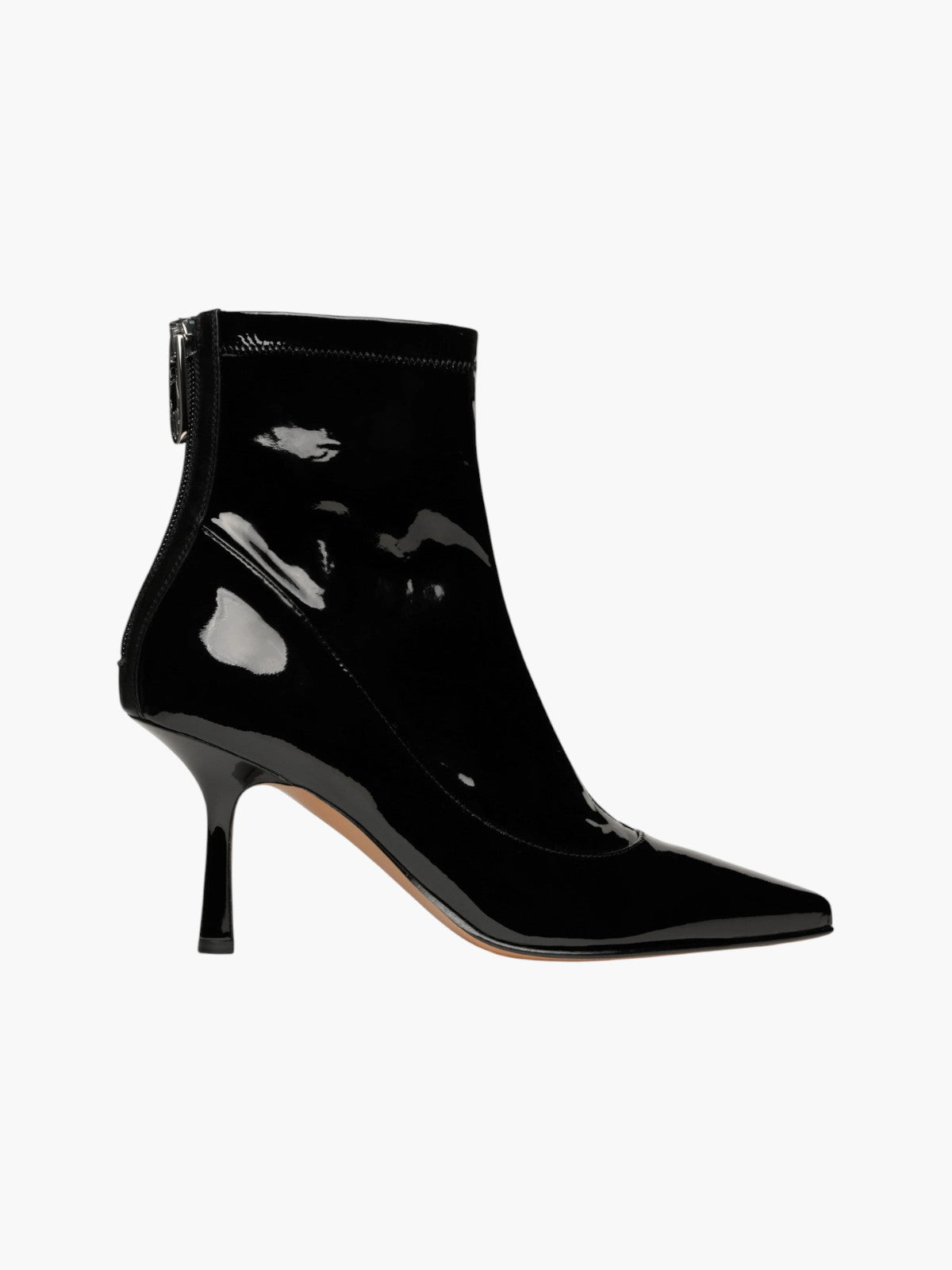 Looping Ankle Boots | Patent Black