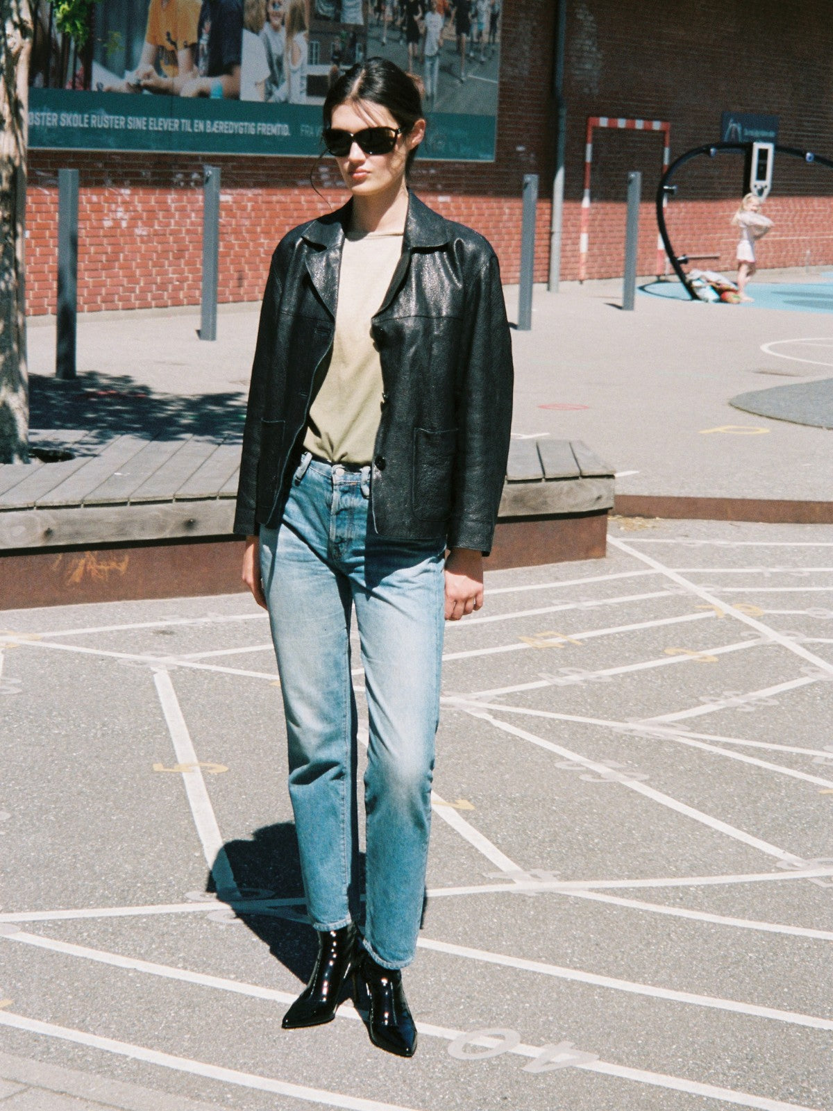 Looping Ankle Boots | Patent Black Looping Ankle Boots | Patent Black